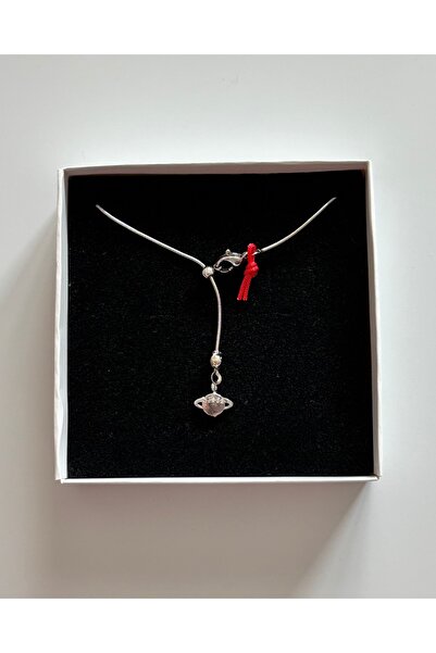 acc swen قلادة ساتورن إليفيت مرصعة بالأحجار الملونة، قلادة منخفضة القطع، لون ...