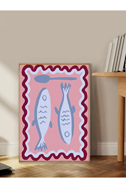 Tuba Decor Tablo dintr-o singură bucată cu rame din lemn pentru sufragerie, s...