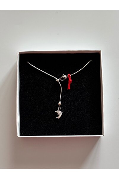 acc swen Yunus balığı Asansör kolye renkli taşlı y kolye dekolte kolyesi gümü...