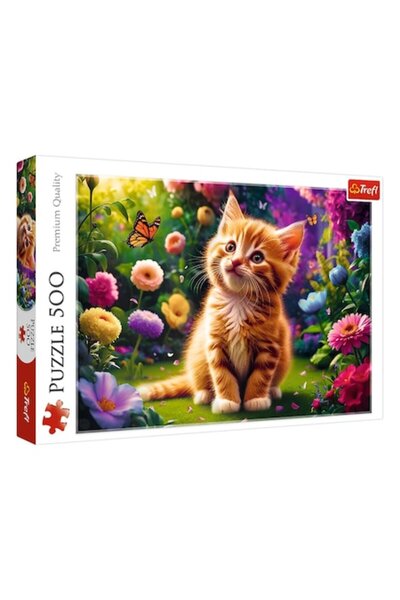 OEM Puzzle Cat in the Flower Garden (500 pieces) - Trefl