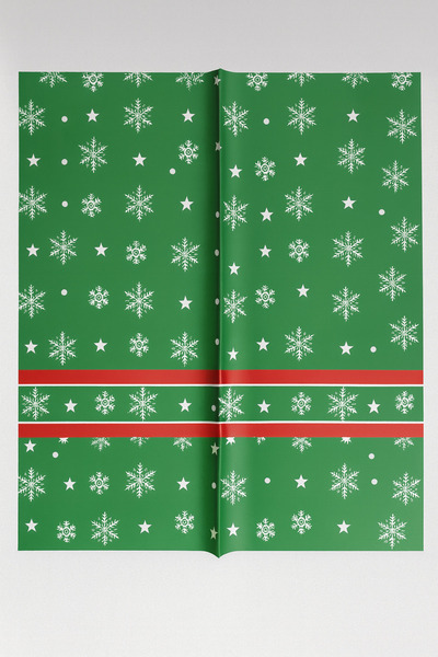 ÇINARASYADAHOME Green Snowflake Patterned Christmas Themed Gift Wrapping and ...