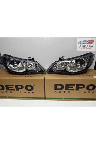 Depo HONDA CİVİC FD6 2007-2009 MAKYAJSIZ KASA FAR LAMBASI SAĞ-SOL TAKIM SEDAN...
