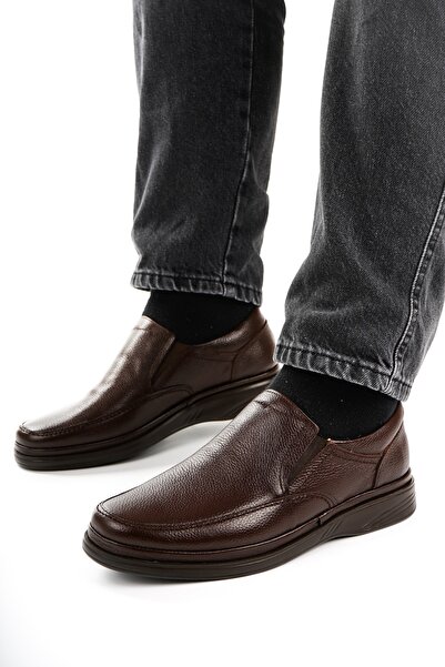 Babetty Men's Inner Outer Genuine Leather Full Orthopedic Anatomical Daily Casual Men's Shoes