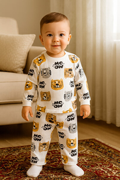 BUUFUU Bebek Takımı Alt Üst Pamuklu Baskılı