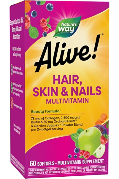 Nature's Way كبسولات فيتامينات متعددة للشعر والبشرة والأظافر مع البيوتين والك...