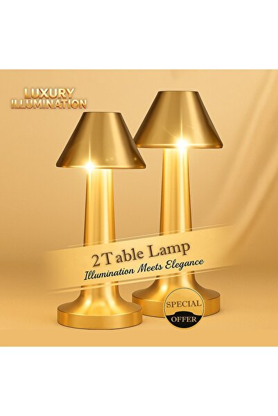 Primo Plus 2-piece of Retro Minimalist Decorative Small Table Lamp