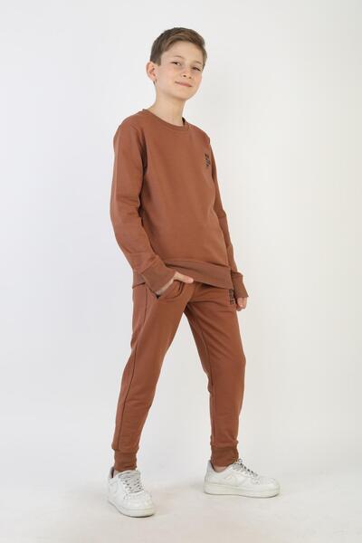 NEW YEAR FİT İki İplik Ba Printed Boys' Set