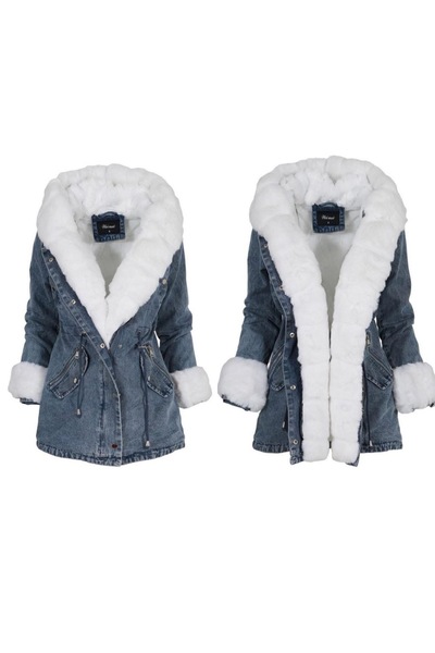 DENRA Fur-lined denim jacket - Urban style & warm