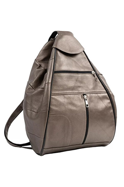 Deribag Genuine Leather, Backpack, Ecru Color, 25*36*16 cm