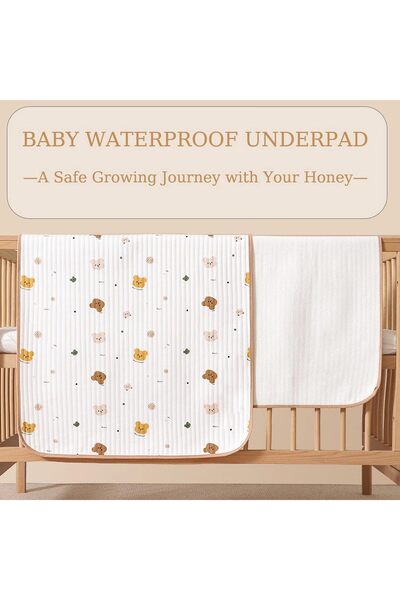 Generic U Hoome Ultra-Soft 4-Layer Washable Reusable Waterproof Bed Pad 80 x 100 cm