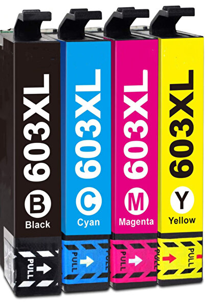 Propart Set of 4 ARET 603XL Inkjet Cartridges Black, Blue, Red, Yellow, Multi...