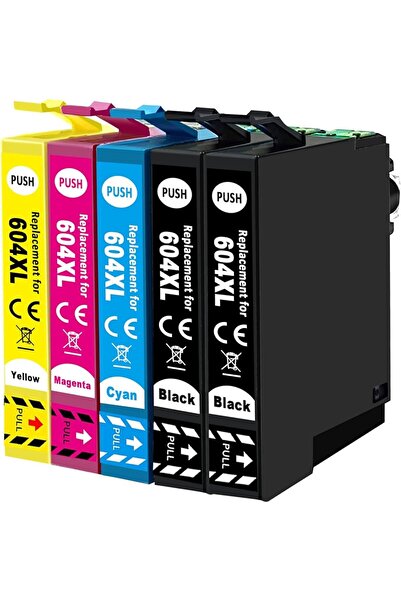 Propart Set of 5 ARET 604XL Inkjet Cartridges Black, Blue, Red, Yellow, Multicolor 2550 Pages Compatible E