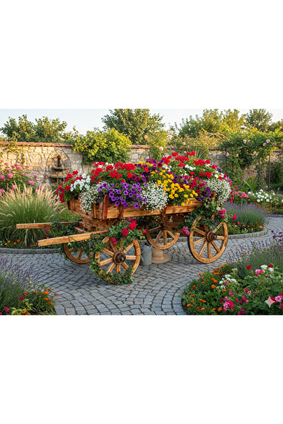 pagus BÜYÜK BOY AHŞAP DEKORATİF AT ARABASI