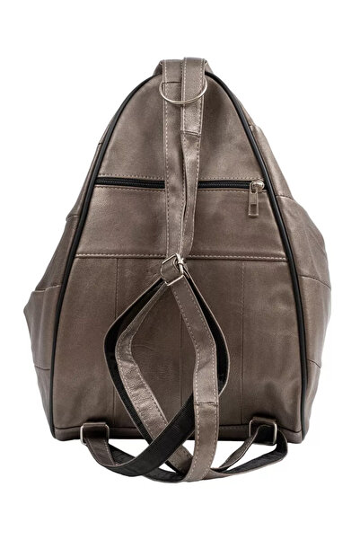 Deribag Genuine Leather, Backpack, Ecru Color, 25*36*16 cm