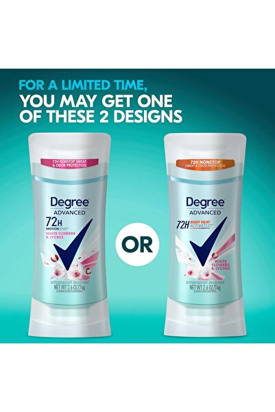 Degree Advanced Protection Antiperspirant Stick for Women, White Flowers & Lychee, MotionSense, 75 m
