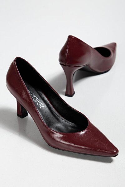 ALTIN TOPUK Burgundy Women's Heeled Shoes Stiletto
