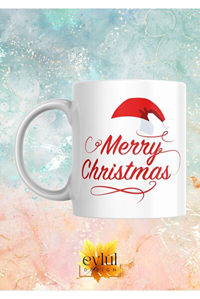 Eylül Design New Year Special Design Merry Christmas Christmas Hat Printed Mu...