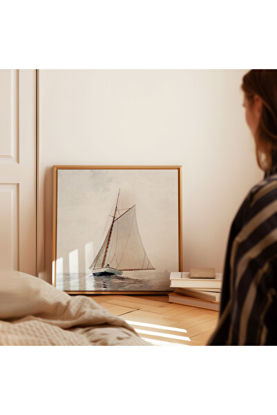 ARTHOUSECOLLECTIVE Winslow Homer Poster - Sailing Off Gloucester - Square Poster - Unframed Poster in Painting Sizes