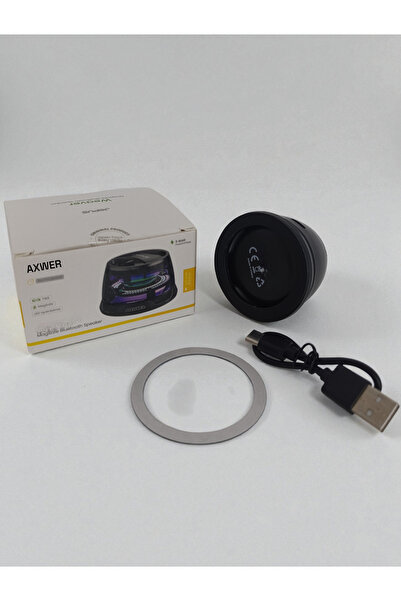 AXWER Bluetooth Hoparlör Mini Manyetik Mıknatıslı Kablosuz Speaker Ses Bombası