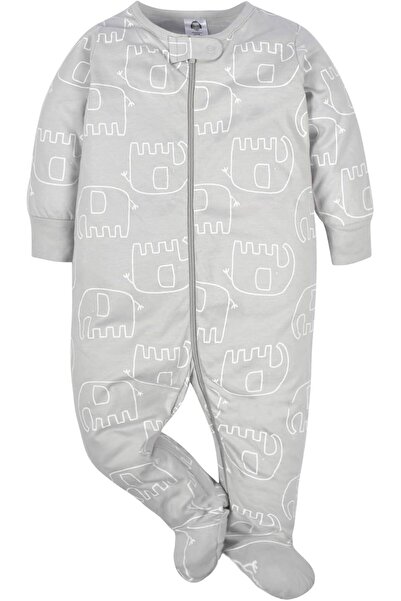 GERBER Sleep n' Play Footed Pajamas for Baby Girls, Pack of 4