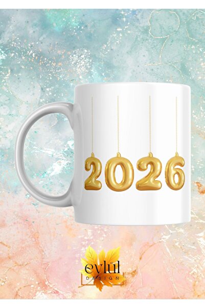 Eylül Design 2026 New Year Happy New Year Special Design Printed Mug Cup Gift...