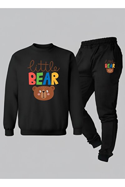 LORVEX Swea tricou - Trening pentru copii, cu gât rotund, cu imprimeu LITTLE ...