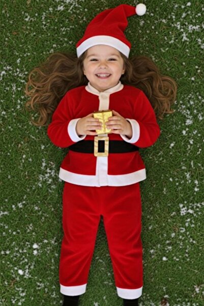 Parti Selesi Boys' Santa Claus Costume Red Winter Suit New Year Party Festival Dress Set