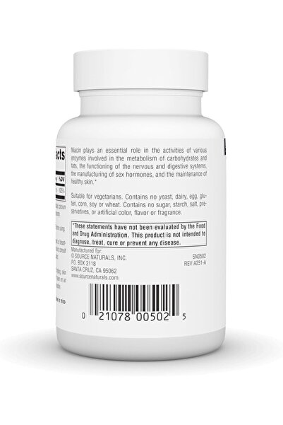 source naturals Niacin Tablets (100 mg, 250 Count)