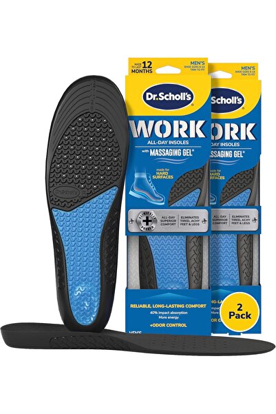 Dr. Scholl's نعلات العمل (عبوة من قطعتين) - امتصاص الصدمات طوال اليوم ودعم مع...