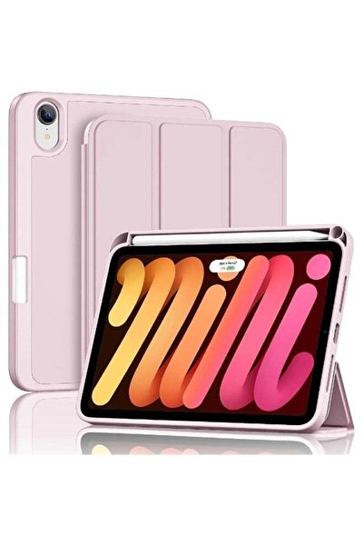 HYX Case for iPad Mini 7 A17 Pro 2024 / iPad Mini 6 (8.3") with Pencil Holder - Light Pink