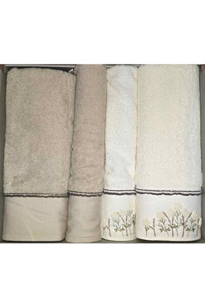 Özdilek Dıtsy Garden Krem Bej-Bel Best Set (Hamam Takımı)