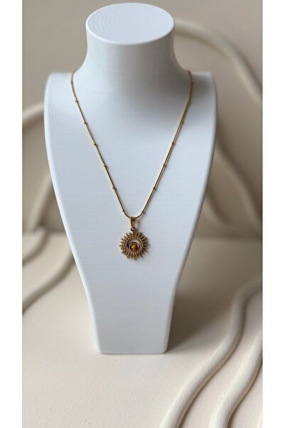 Egomera قلادة شمسية من الفولاذ 316L بتصميم عتيق