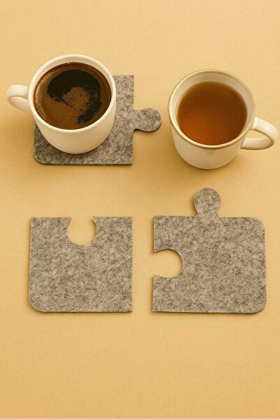 hebmeyy Felt Coasters, Mug, Cup Coasters Set of 4, Puzzle Coasters