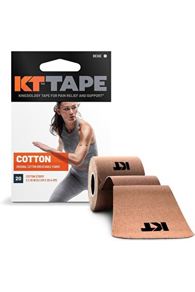 KT TAPE Classic Precut 10 Inch Strip (20 count) - Beige, 25.4 cm