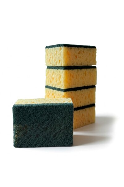 Technow Double-Sided Non-Scratching Italian Felted Quality Bubble Coral Dish Sponge 5 Pieces