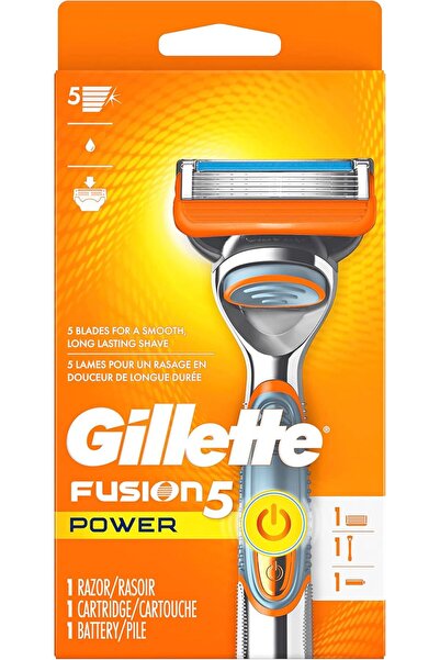 Gillette ماكينة حلاقة فيوجن 5 باور بمقبض بطارية للرجال + شفرة واحدة قابلة لإع...