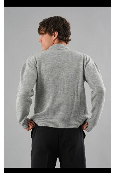 Q45collection Men's Crew Neck Knitwear Sweater