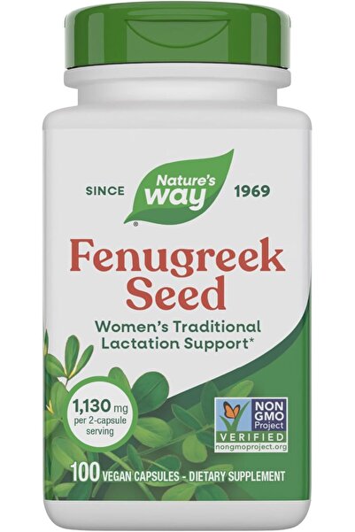 Nature's Way Fenugreek Seed Capsules, 1220 mg, 100 Vegan Capsules