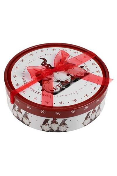 Tessari Christmas Porcelain Plate Set with Gnome Design Ø19 cm - 4 pcs