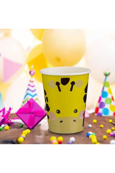 OEM Cardboard Cups 5 Animal Designs 240ml - 25pcs