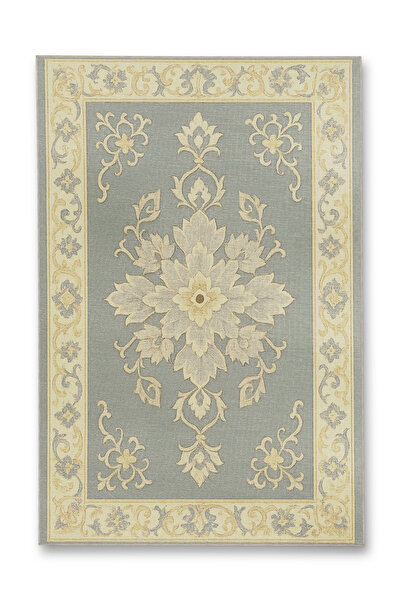 Rugs Modern Halı MOSSO Μπλε Μωβ Αποχρώσεις Έθνικ Λουλούδια με Σχέδιο Υφαντή Β...
