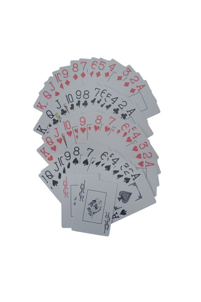 Vision XXI Carti De Joc 100% Plastic , Star Gold, 52+2 buc Cu Cifre/Litere 10...