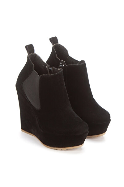 DARUGA Kadın Kalın Topuklu Fermuarlı Günlük Bot