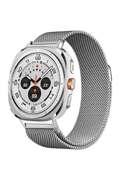 HYX حزام ميلانو مغناطيسي لساعة سامسونج جالاكسي الترا 47 مم - فضي