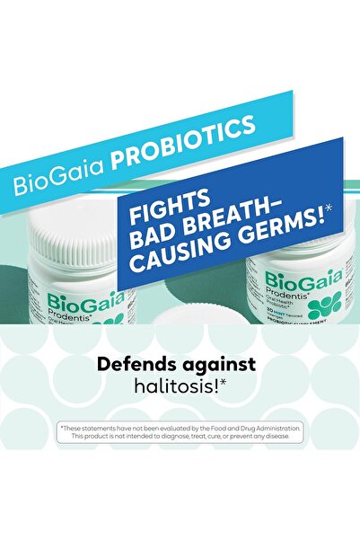 BioGaia ProDentis Oral Probiotic Lozenges, Mint, Alcohol-Free, 30 Lozenges