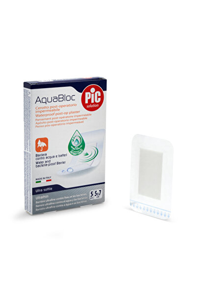PIC SOLUTION ITALY Aqua Bloc with CHG Plaster 5 cm x 7 cm (5 pcs)