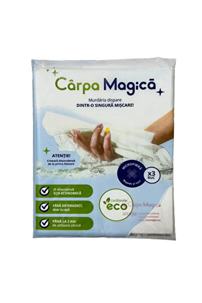 Carpa Magica Promotional Package – 3 Magic Cloth Wipes, universal, white with...