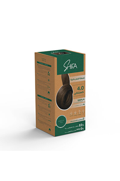 Shifa Permanent hair dye from Shifa, ammonia-free and with up to 86% natural ingredients (chestnut).