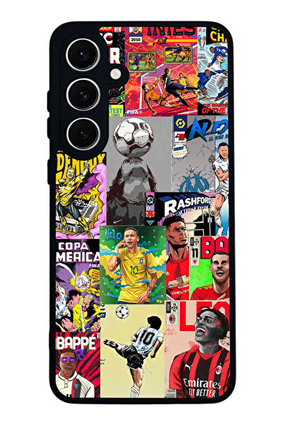 SCALETA CASE حافظة سوداء غير لامعة متوافقة مع هاتف Samsung Galaxy S24 FE - غط...