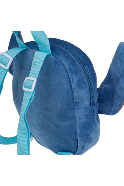 Tessari Plush Velvet Blue-Purple Stitch Backpack for Children 17.5 x 7 x 21 cm
